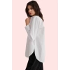 Kadın Oversize Geniş Kalıp Dokuma Gömlek Düz Desen Günlük Kullanım Yaz Aylarının Vazgeçilmezi