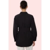Kadın Oversize Geniş Kalıp Dokuma Gömlek Kemer Detaylı Basic Günlük Yaz Aylarının Vazgeçilmezi
