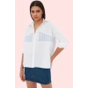 Kadın Oversize Geniş Kesim Dokuma Gömlek Yaka Düz Desen Günlük Kullanım Yaz Aylarının Vazgeçilmezi