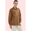 Kadın Oversize Keten Görünümlü Gömlek Uzun Kollu Günlük Stil Hafta Sonu Yaz Aylarının Vazgeçilmezi