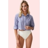 Kadın Oversize Keten Görünümlü Yazlık Crop Gömlek Rahat ve Şık Günlük Stil Kaliteli Malzeme