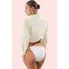 Kadın Oversize Keten Görünümlü Yazlık Crop Gömlek Rahat ve Şık Günlük Stil Kaliteli Malzeme