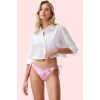 Kadın Oversize Keten Görünümlü Yazlık Crop Gömlek Rahat ve Şık Günlük Stil Kaliteli Malzeme