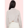 Kadın Oversize Keten Görünümlü Yazlık Crop Gömlek Rahat ve Şık Günlük Stil Kaliteli Malzeme