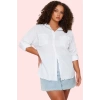 Kadın Oversize Pamuk Tunik Düz Desen Uzun Kollu Rahat Kesim Günlük Yaz Aylarının Vazgeçilmezi