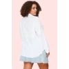 Kadın Oversize Pamuk Tunik Düz Desen Uzun Kollu Rahat Kesim Günlük Yaz Aylarının Vazgeçilmezi