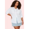 Kadın Oversize Pamuk Tunik Düz Desen Uzun Kollu Rahat Kesim Günlük Yaz Aylarının Vazgeçilmezi