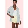 Kadın Oversize Pamuklu Dokuma Gömlek Basic Kalıp Günlük Kullanım İçin Yaz Aylarının Vazgeçilmezi