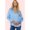 Kadın Oversize Saten Gömlek Düz Desen Günlük Ve Şık Kombinler Hafta Sonu Dayanıklı Malzeme