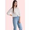Kadın Pamuk Brode Nakışlı Basic Gömlek Rahat Günlük Stil Hafta Sonu Yaz Aylarının Vazgeçilmezi