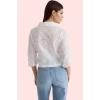 Kadın Pamuk Brode Nakışlı Basic Gömlek Rahat Günlük Stil Hafta Sonu Yaz Aylarının Vazgeçilmezi