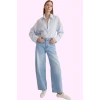 Kadın Pamuk Denim Barrel Jean Pantolon Rahat Günlük Stil Hafta Sonu Yaz Aylarının Vazgeçilmezi