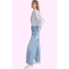 Kadın Pamuk Denim Barrel Jean Pantolon Rahat Günlük Stil Hafta Sonu Yaz Aylarının Vazgeçilmezi