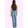 Kadın Pamuk Denim Flare Jean Düşük Bel Günlük Dayanıklı Malzeme Yaz Aylarının Vazgeçilmezi