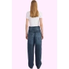 Kadın Pamuk Denim Jean Boru Paça Skater Baggy Günlük Stil Hafta Sonu Yaz Aylarının Vazgeçilmezi