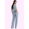 Kadın Pamuk Denim Jean Pantolon; Rahat Geniş Paça Normal Bel Günlük Kullanım Modern Tasarım