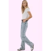 Kadın Pamuk Denim Jean Yüksek Bel Geniş Paça Yazlık Casual Stil Yaz Aylarının Vazgeçilmezi