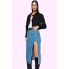 Kadın Pamuk Denim Midi Etek Düz Desenli Kalem Kalıp Günlük Casual Tarz Yaz Aylarının Vazgeçilmezi