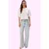 Kadın Pamuk Denim Pantolon Düşük Bel Geniş Paça Rahat Günlük Stil Yaz Aylarının Vazgeçilmezi