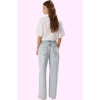 Kadın Pamuk Denim Pantolon Düşük Bel Geniş Paça Rahat Günlük Stil Yaz Aylarının Vazgeçilmezi