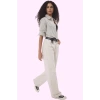 Kadın Pamuk Denim Pantolon Yüksek Bel Geniş Paça Casual Kombinler Yaz Aylarının Vazgeçilmezi