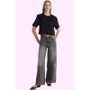 Kadın Pamuk Denim Pantolon Yüksek Bel Wide Leg Günlük Stil Hafta Sonu Yaz Aylarının Vazgeçilmezi