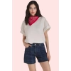Kadın Pamuk Denim Şort Normal Bel Düz Desenli Şık Günlük Tasarım Yaz Aylarının Vazgeçilmezi