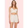 Kadın Pamuk Denim Şort Renk Yüksek Bel City Short Günlük Hafta Sonu Yaz Aylarının Vazgeçilmezi