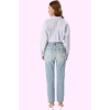 Kadın Pamuk Denim Straight Jean Pantolon Yüksek Bel Günlük Kullanım Yaz Aylarının Vazgeçilmezi