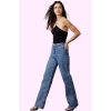 Kadın Pamuk Denim Wide Leg Jean Yüksek Bel Rahat Günlük Stil Hafta Sonu Yaz Aylarının Vazgeçilmezi