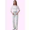 Kadın Pamuk Denim Wide Leg Jean Yüksek Bel Rahat Günlük Stil Hafta Sonu Yaz Aylarının Vazgeçilmezi