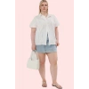 Kadın Pamuk Polyester Brode Detaylı Gömlek Günlük Şıklık Hafta Sonu Yaz Aylarının Vazgeçilmezi