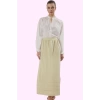 Kadın Pamuk Polyester Maxi Kloş Etek Dantel Detaylı Tüm Sezon Günlük Kullanım Modern Tasarım