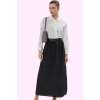 Kadın Pamuk Polyester Maxi Kloş Etek Dantel Detaylı Tüm Sezon Günlük Kullanım Modern Tasarım