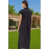 Kadın Pamuk Vual Şık Midi Elbise Rahat Yazlık Plaj Kombin Rahat Kullanım Modern Stil Seçkin Malzeme