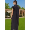 Kadın Pamuk Vual Şık Midi Elbise Rahat Yazlık Plaj Kombin Rahat Kullanım Modern Stil Seçkin Malzeme