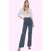 Kadın Pamuklu Baskılı Denim Wide Leg Pantolon Günlük Şıklık Hafta Sonu Yaz Aylarının Vazgeçilmezi