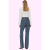 Kadın Pamuklu Baskılı Denim Wide Leg Pantolon Günlük Şıklık Hafta Sonu Yaz Aylarının Vazgeçilmezi