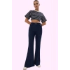 Kadın Pamuklu Bootcut Pantolon Yüksek Bel Geniş Paça Rahat Kalıp Yaz Aylarının Vazgeçilmezi