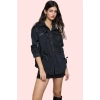 Kadın Pamuklu Denim Gömlek; Fiyonklu Oversize Günlük Kullanım İçin Yaz Aylarının Vazgeçilmezi