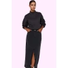 Kadın Pamuklu Denim Maxi Etek Yırtmaçlı A line Günlük ve Şık Kombinler İçin Modern Tasarım