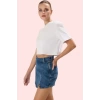 Kadın Pamuklu Denim Şort Etek Düz Desen Geniş Paça Rahat Yazlık Yaz Aylarının Vazgeçilmezi
