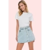 Kadın Pamuklu Denim Şort Etek Parça Boya Casual Stil Yüksek Bel Yaz Aylarının Vazgeçilmezi
