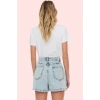 Kadın Pamuklu Denim Şort Etek Parça Boya Casual Stil Yüksek Bel Yaz Aylarının Vazgeçilmezi