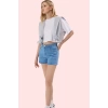 Kadın Pamuklu Denim Şort Normal Bel Düz Desen Günlük Kullanım Hafta Sonu Dayanıklı Malzeme