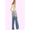 Kadın Pamuklu Denim Wide Leg Jean Pantolon Günlük Ve Rahat Kullanım Yaz Aylarının Vazgeçilmezi