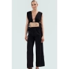 Kadın Pamuklu Dokuma Plaj Bluz Pantolon Takımı Rahat Yaz Kombinleri İçin Modern Stil
