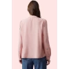 Kadın Pamuklu Flamlı Dokuma Gömlek Dik Yaka Günlük Casual Stil Hafta Sonu Kaliteli Malzeme