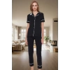 Kadın Pamuklu Kuzu Baskılı Regular Kalıp Kısa Kollu Pijama Takımı Profesyonel Görünüm