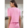 Kadın Pamuklu Müslin Pijama Takımı V Yaka Brodeli Detaylı Rahat Premium Kalite Kullanım